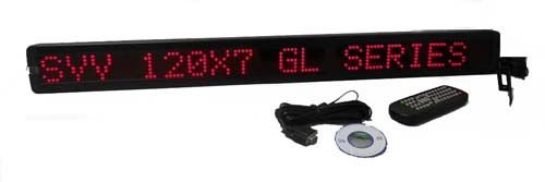 GL-SERIES RED SINGLE LINE INDOOR PROGRAMMABLE LED SIGN